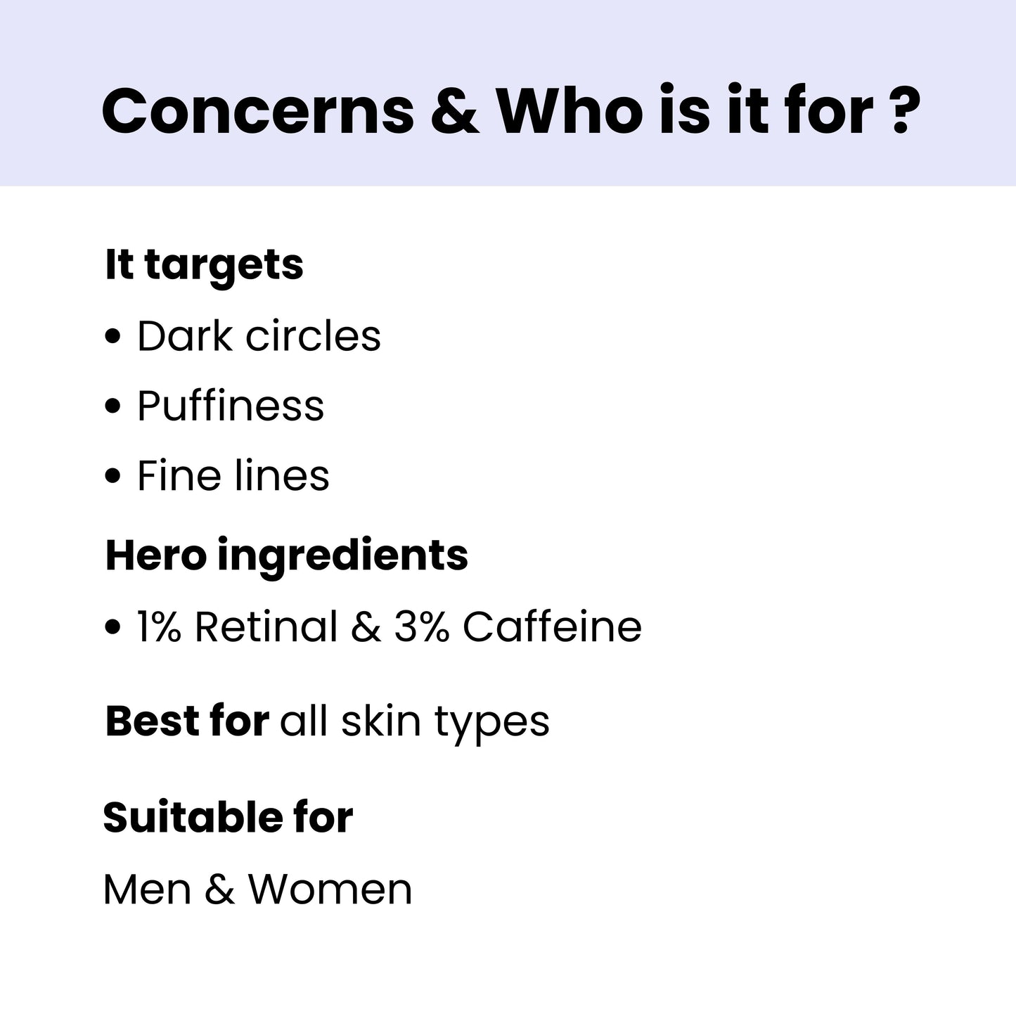1% Retinal Under Eye Cream