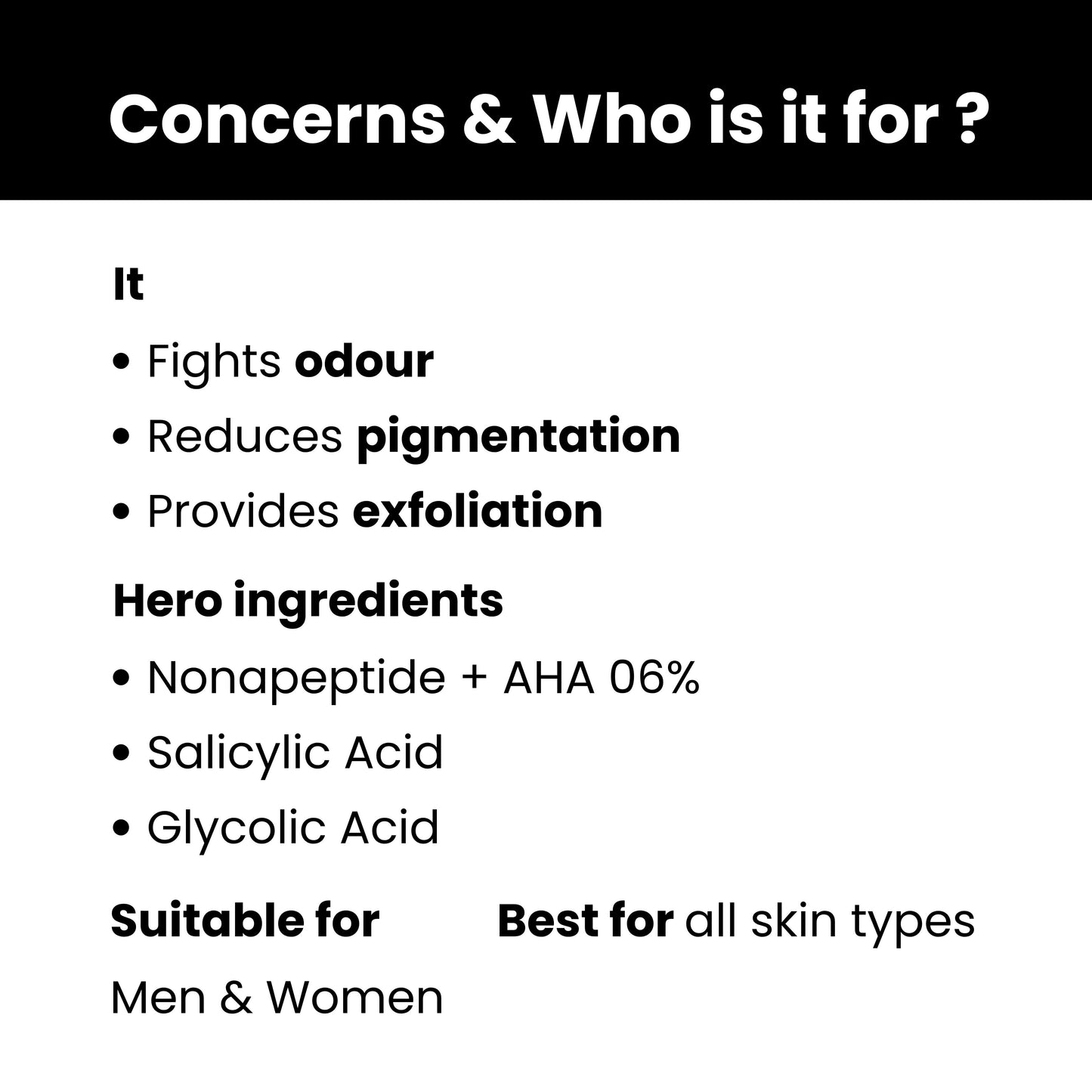 Nonapeptide + AHA 6% Underarm Roll-On